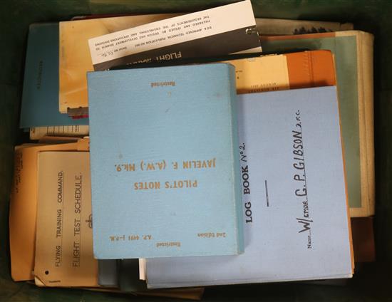 Test Pilots log books and flying books
